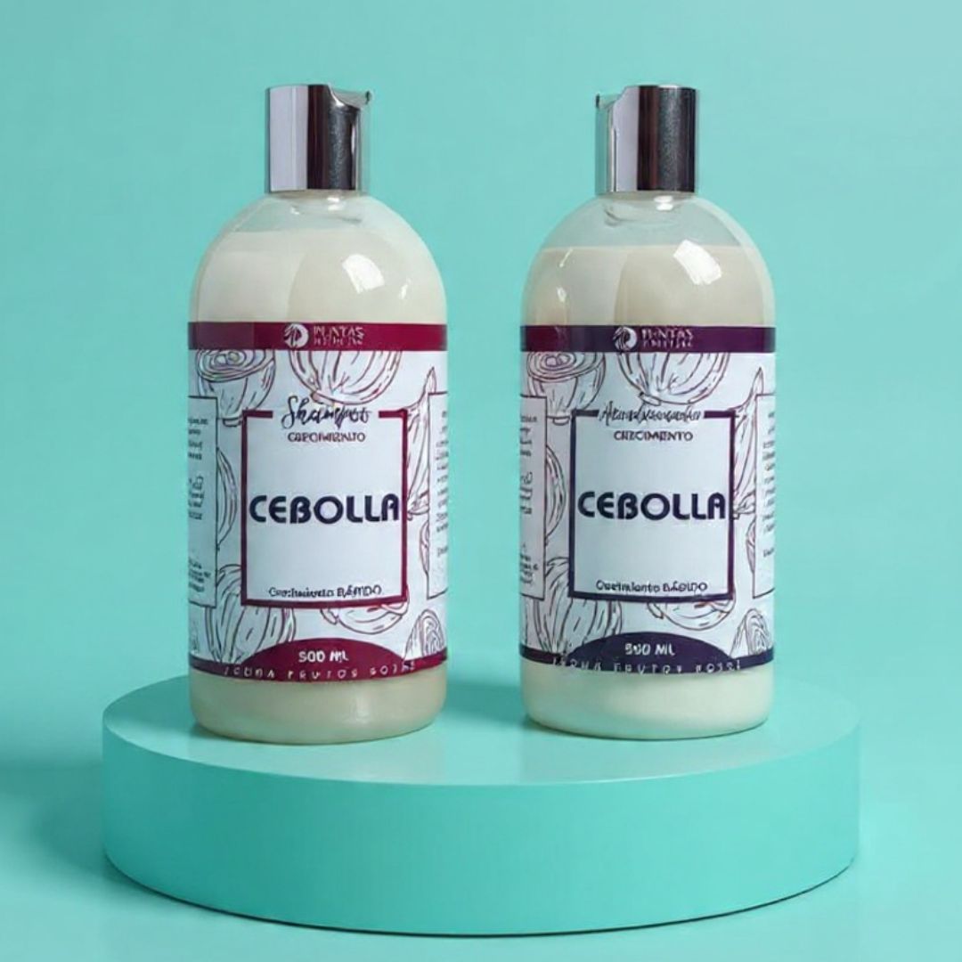 Pack Shampoo y acondicionador Orgánico CEBOLLA Crecimiento 500ml