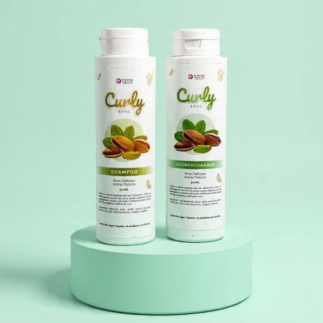 PACK SHAMPOO Y ACONDICIONADOR ORGÁNICO CURLY SOUL RISOS DEFINIDOS 500ML C/U