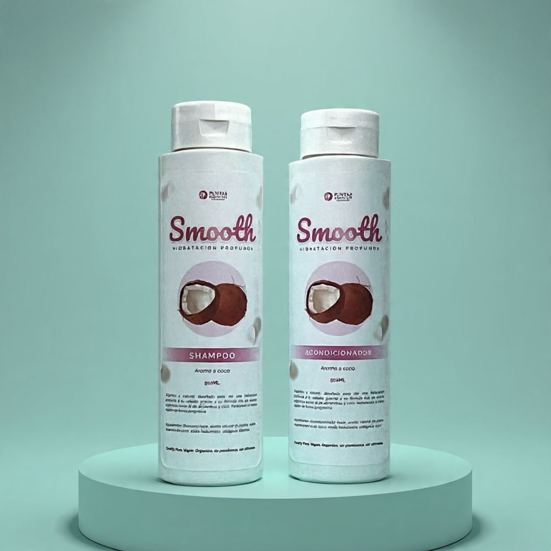 Pack Shampoo y acondicionador Orgánico SMOOTH Cabellos secos 500ml c/u