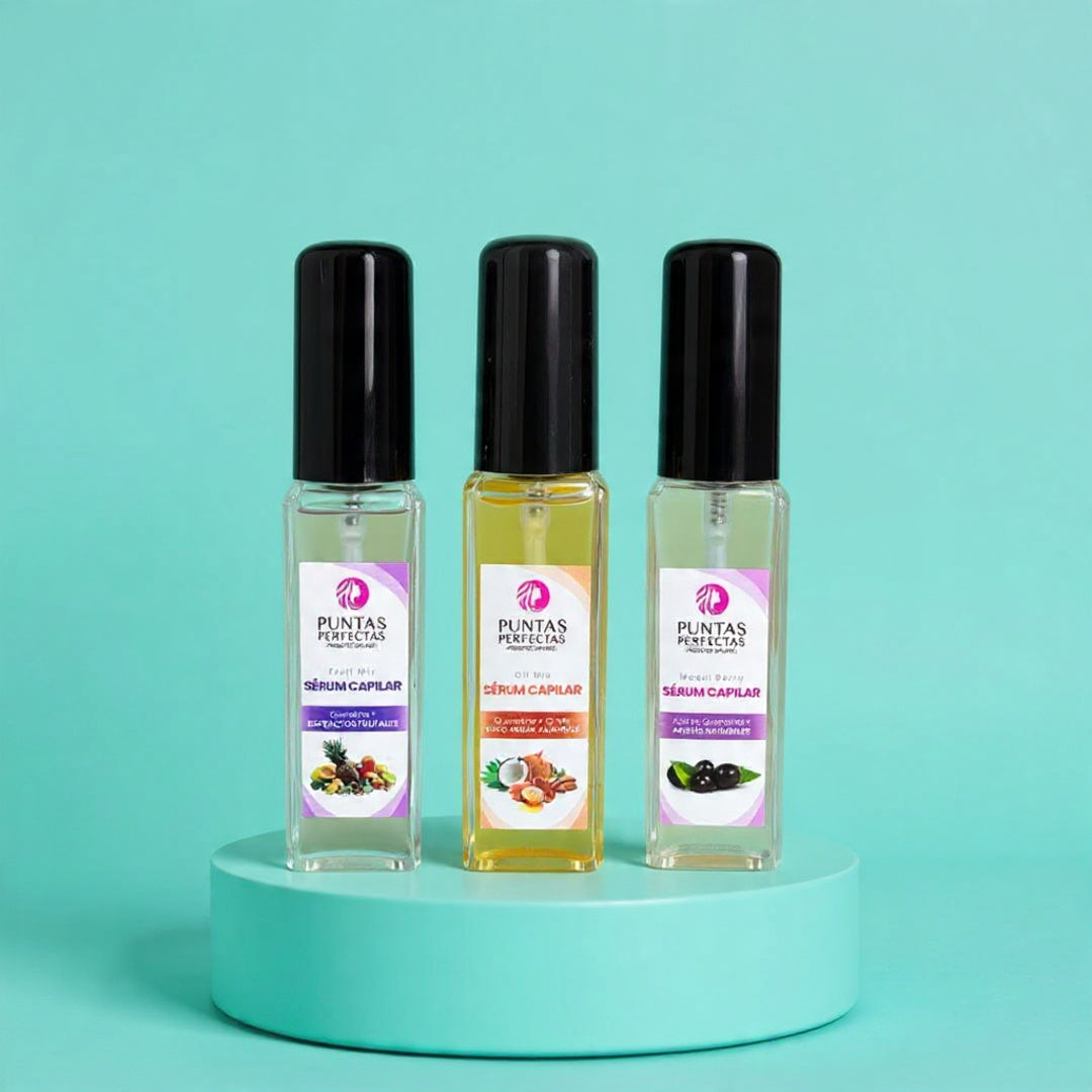 Pack 3 Serum Capilar PP variedades, protector de puntas Queratina 40 ml