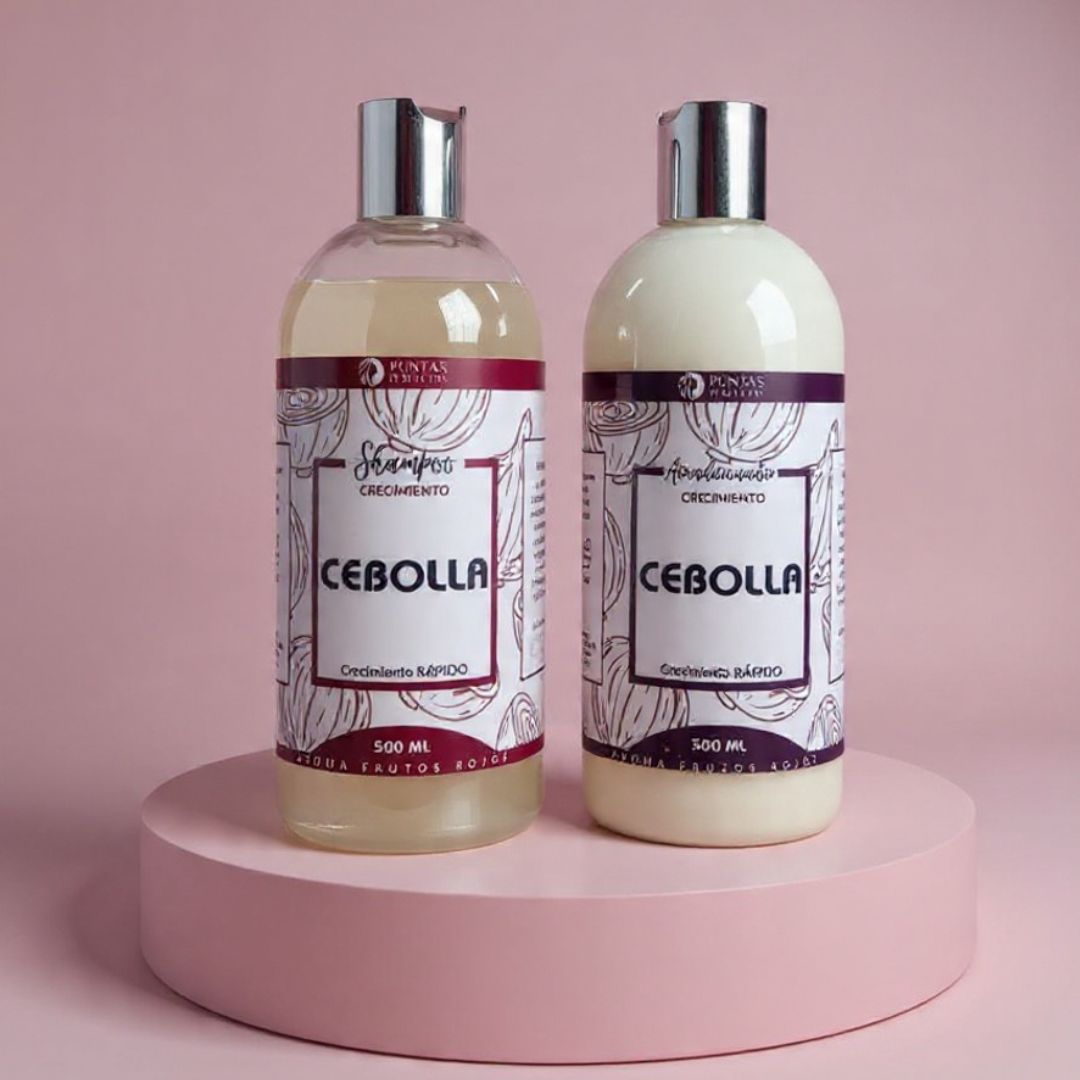 Pack Shampoo y acondicionador Orgánico CEBOLLA Crecimiento  500ml