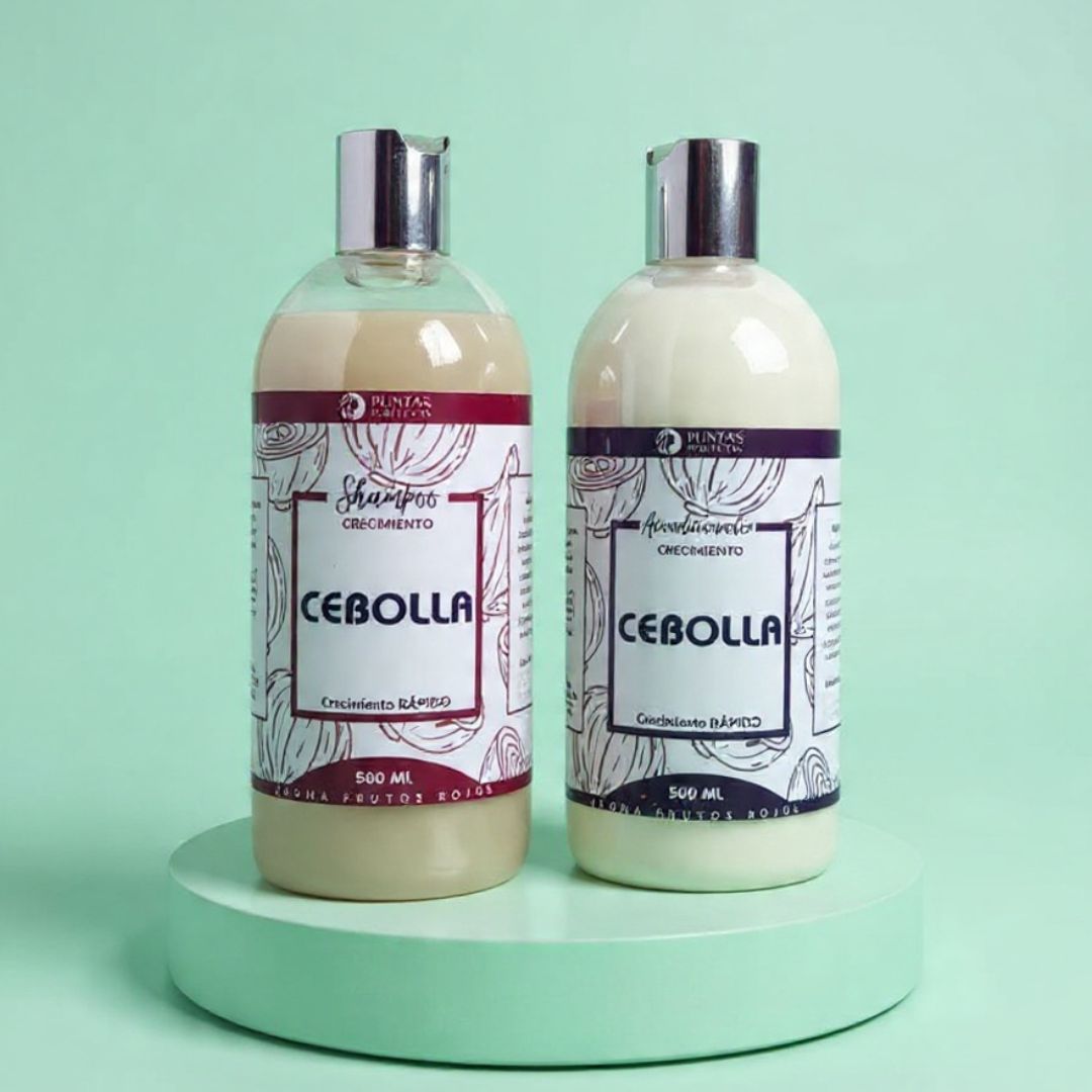 Pack Shampoo y acondicionador Orgánico CEBOLLA Crecimiento  500ml