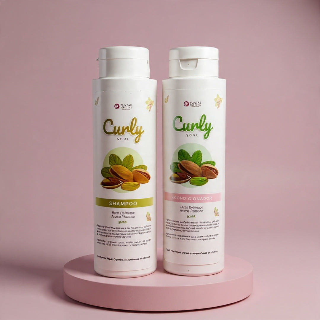 PACK SHAMPOO Y ACONDICIONADOR ORGÁNICO CURLY SOUL RISOS DEFINIDOS 500ML C/U