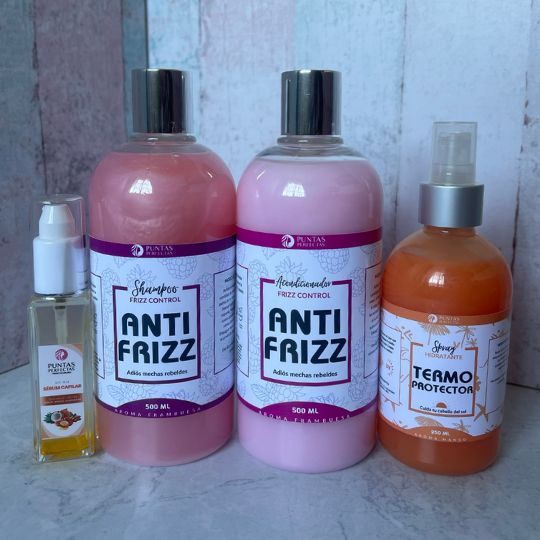 Pack Shampoo & Acondicionador Antifrizz 500ml + Termo Protector o Termo Alisante 250 ml+ Serum 40ml