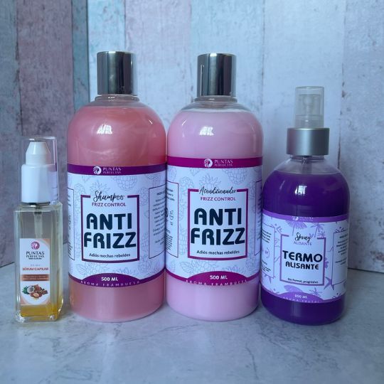 Pack Shampoo & Acondicionador Antifrizz 500ml + Termo Protector o Termo Alisante 250 ml+ Serum 40ml