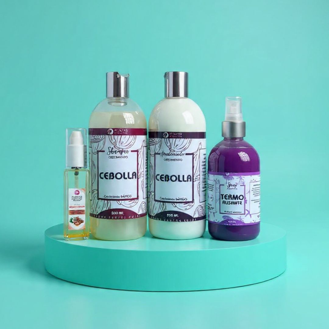 Pack Shampoo & Acondicionador CEBOLLA crecimiento 500ml + Termo Protector o Termo Alisante 250 ml+ Serum 40ml