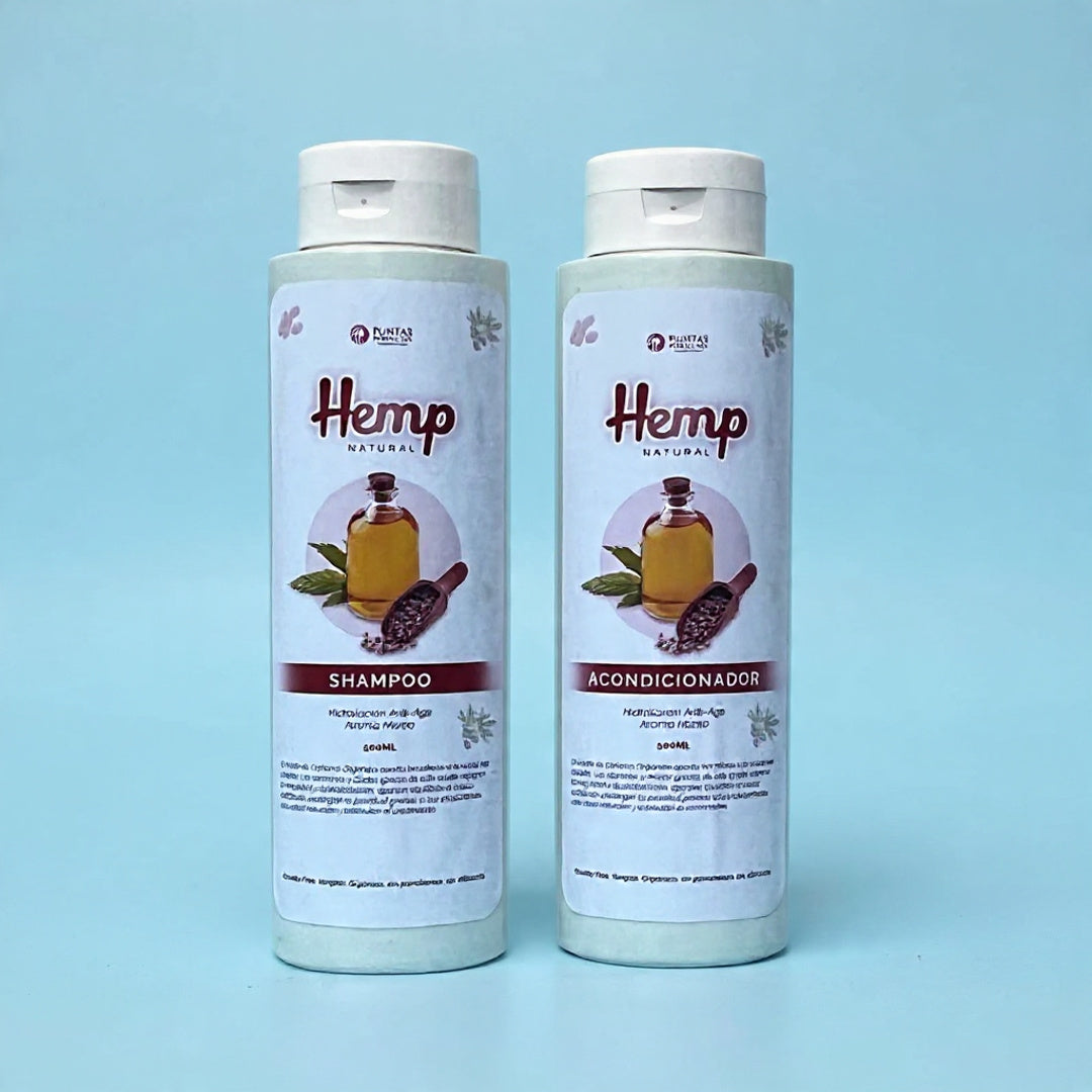 Pack Shampoo y acondicionador Orgánico HEMP NATURAL 500ml