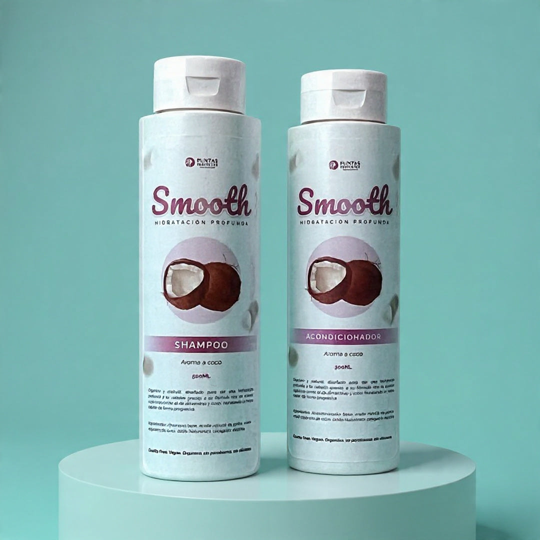 Pack Shampoo y acondicionador Orgánico SMOOTH Cabellos secos 500ml c/u