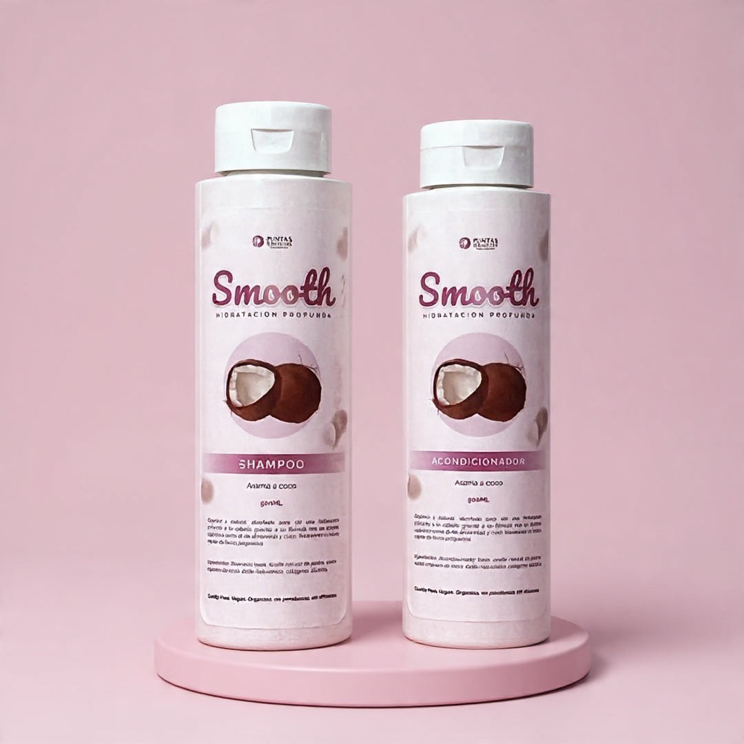 Pack Shampoo y acondicionador Orgánico SMOOTH Cabellos secos 500ml c/u
