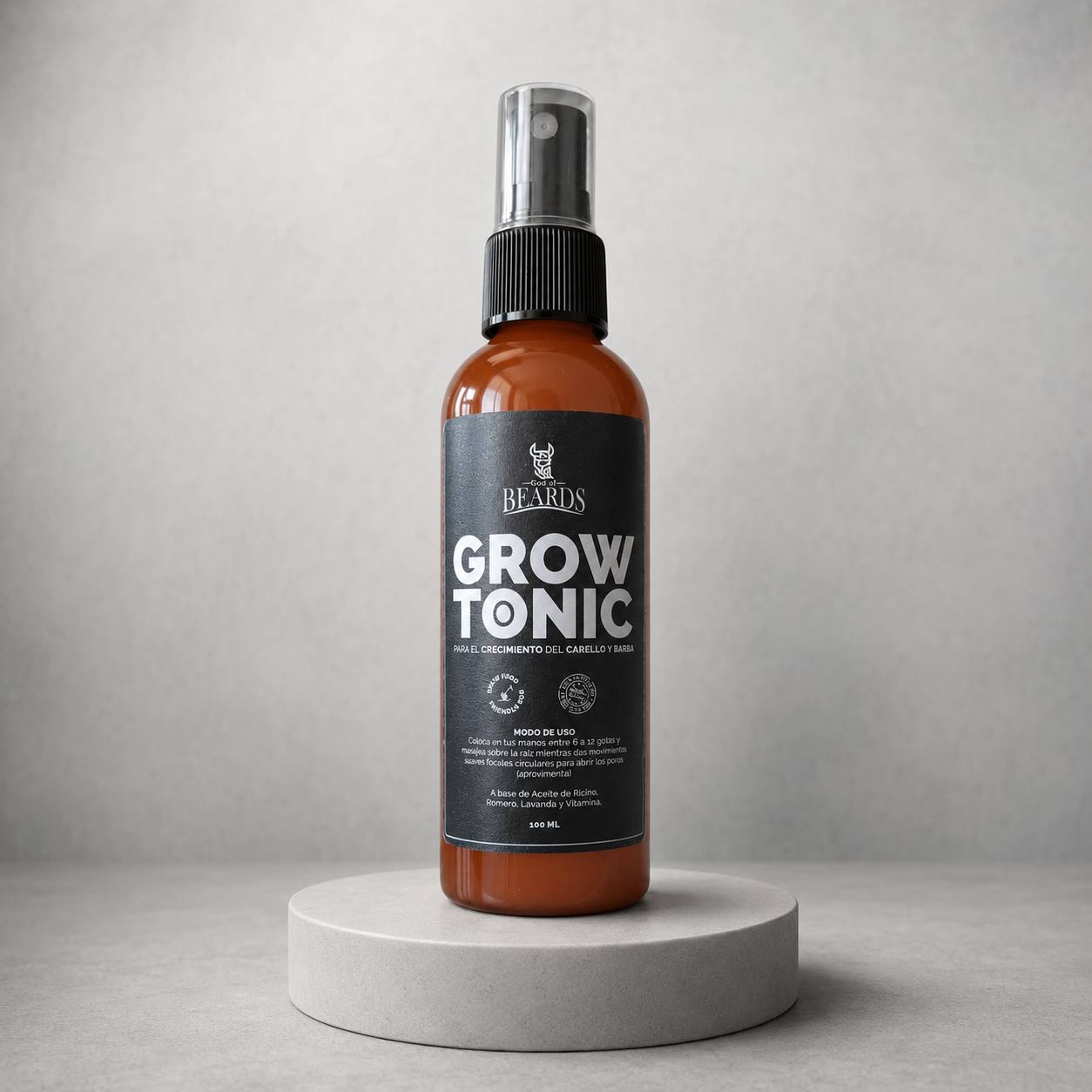 Tónico para el crecimiento de Barba y cabello 100 ml