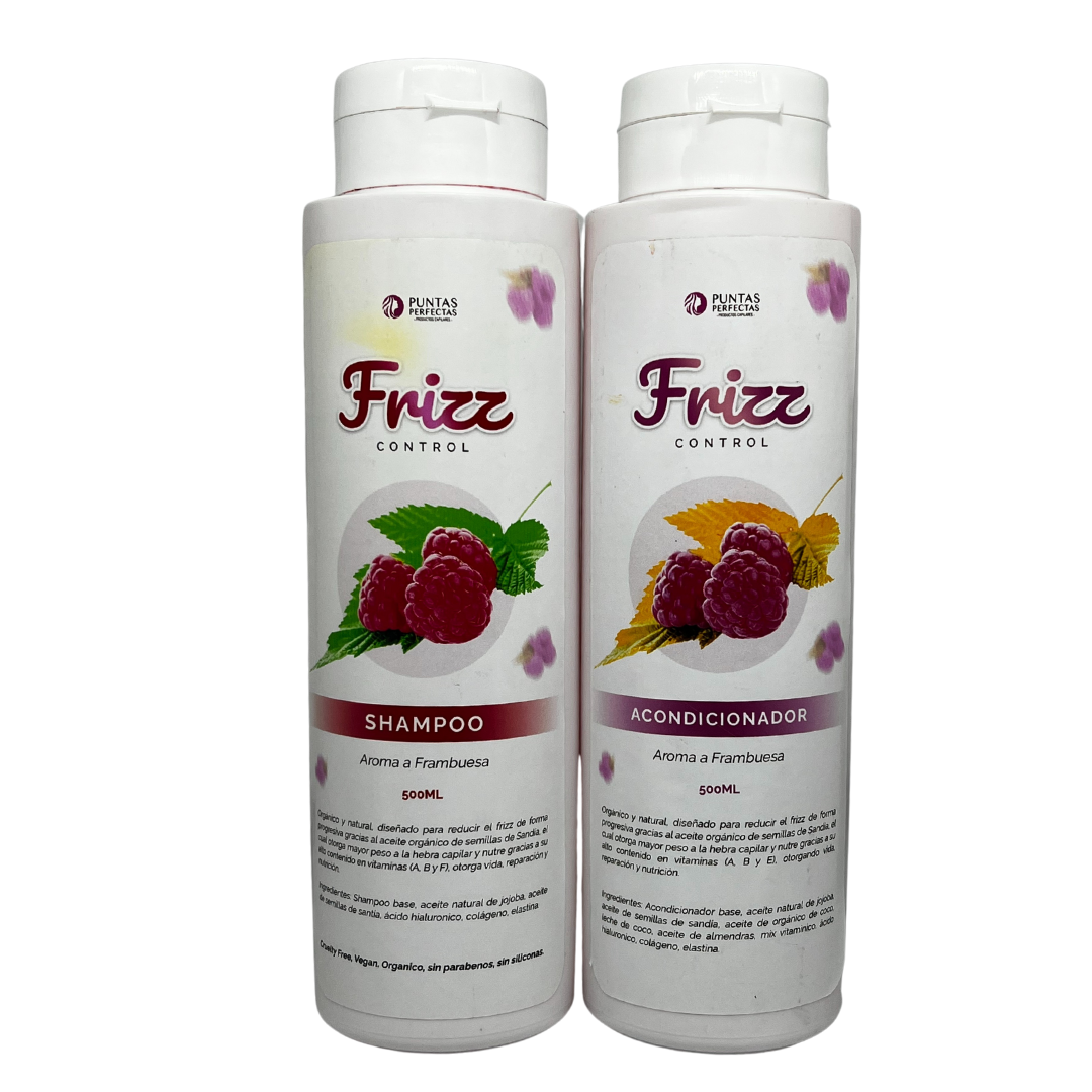 Pack Shampoo y acondicionador Orgánico FRIZZ CONTROL Adiós Frizz 500ml c/u