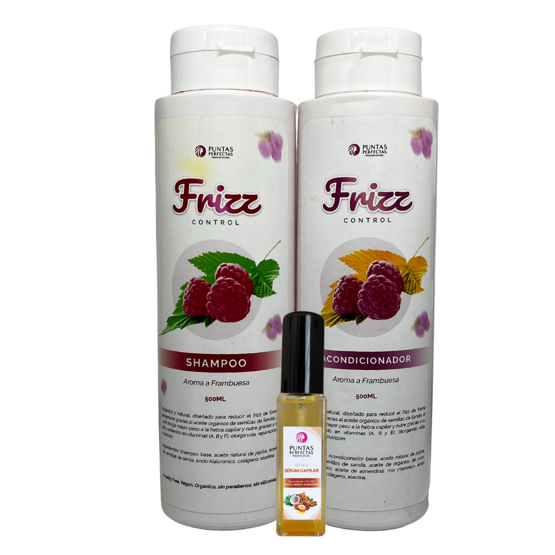 Pack Shampoo y acondicionador Orgánico FRIZZ CONTROL Adiós Frizz 500ml c/u