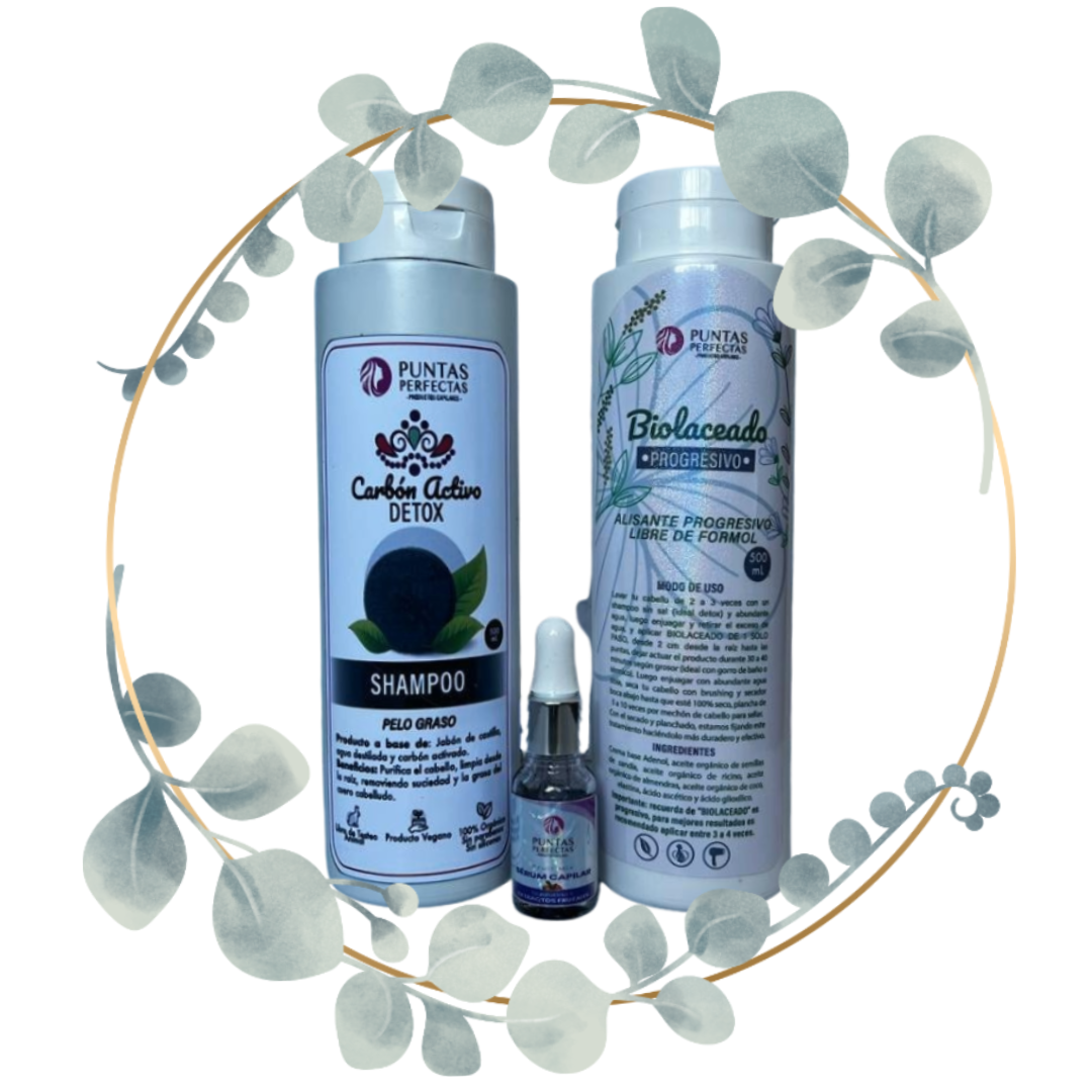 Kit alisado orgánico libre de formol + shampoo + serum capilar (despacho gratuito)