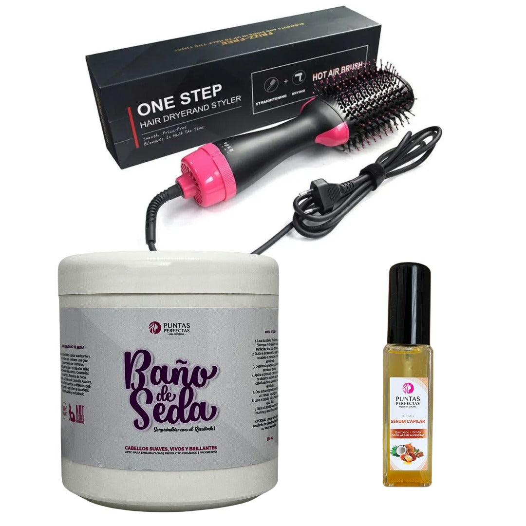 Kit cepillo secador + baño de Seda + serum + ENVIO GRATIS!