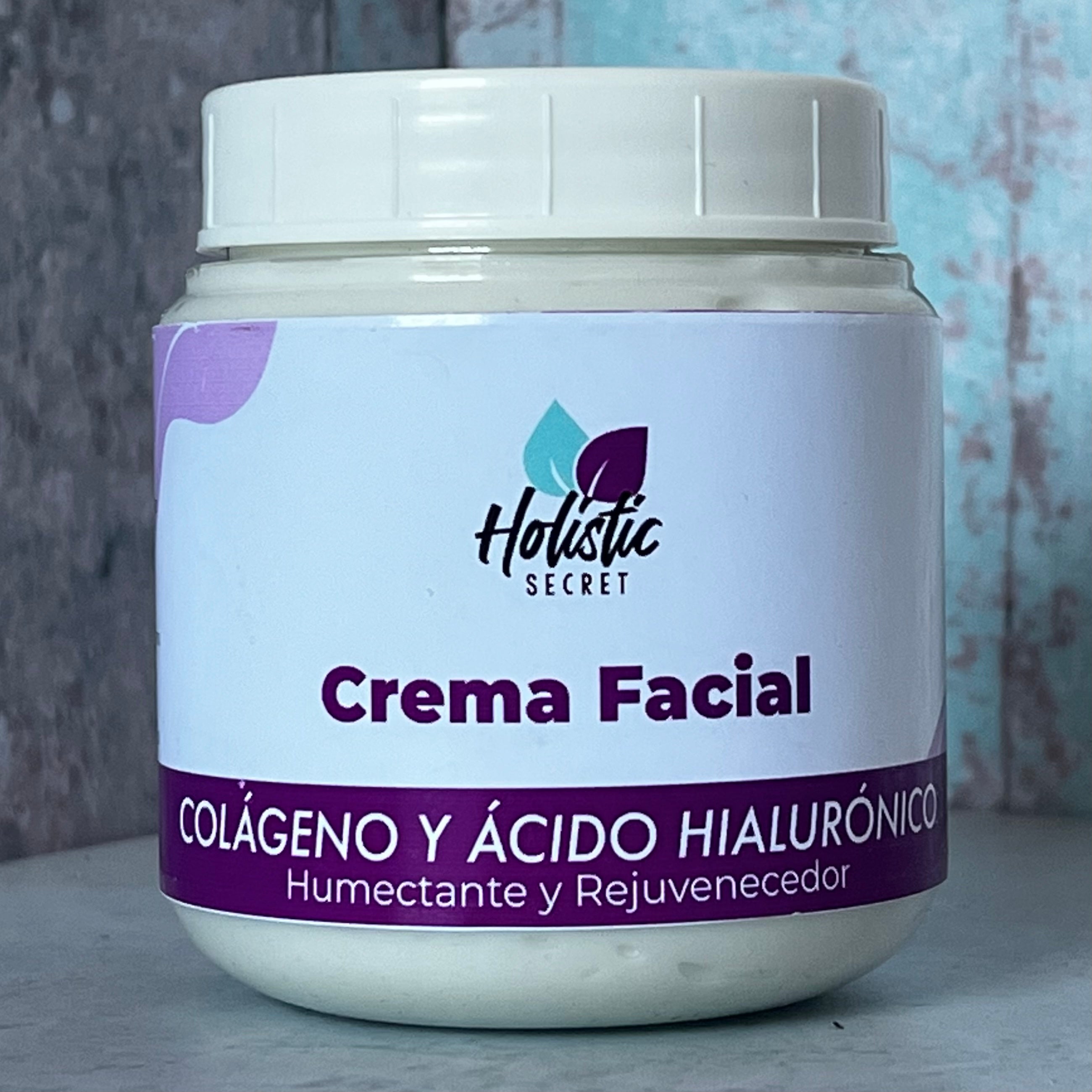 Crema facial Colágeno y Ácido Hialurónico Holistic Secret